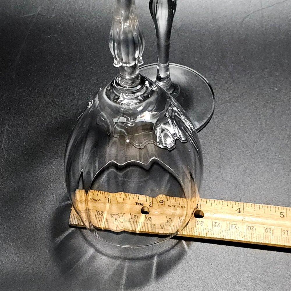 4 Mikasa Spring Petals Wine Glasses 8.25" vintage sculpted stem romantic floral - Picture 4 of 7